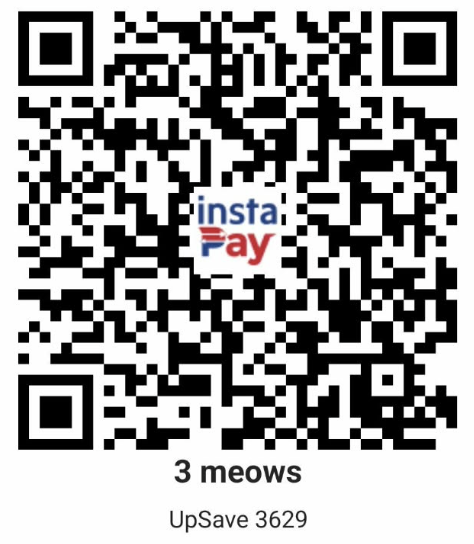 InstaPay QR code for 3 meows (UpSave 3629)